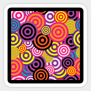 Colorful circles modern art pattern design Sticker